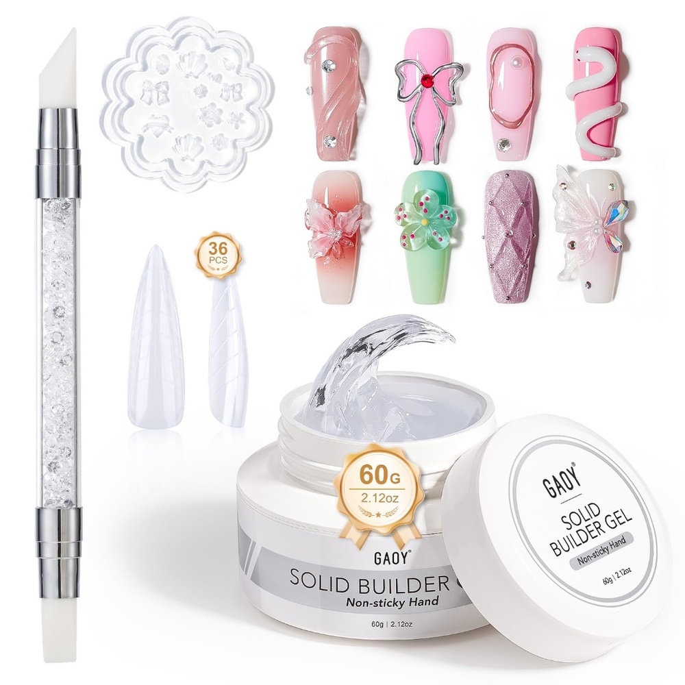 GAOY Clear Solid Builder Gel for Nails